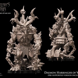 daemon harbinger wrath avatars war Tabletop Characters & Creatures Fantasy Universe demon dragons dungeons fantasy mini old rpg school warhammer miniature age arena supports wargame chaos dnd 9th aos ttrpg kow presupported pre-supported supported ninth deathmatch aow avatarsofwar 3d print model - Mito3D