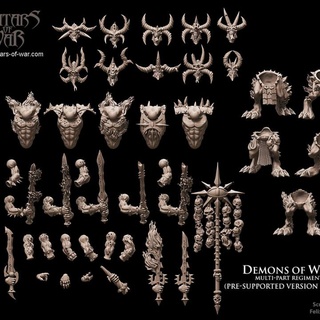 daemons wrath multi-part set avatars war Tabletop Characters & Creatures Fantasy Universe Store demon dragons dungeons fantasy mini old rpg school warhammer miniature age multipart arena supports daemon wargame chaos dnd 9th aos ttrpg kow presupported pre-supported regiment supported ninth deathmatch aow avatarsofwar 3d print model - Mito3D