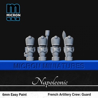 francês artilharia equipe técnica imperial guarda mícron miniaturas tampo mesa personagens criaturas histórico universo loja 6mm napoleônico 3d print model - Mito3D