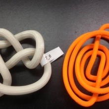 spiral conformation knot 7 6 education 3dhubs3spacejmuknotknotsmath 3d print model - Mito3D