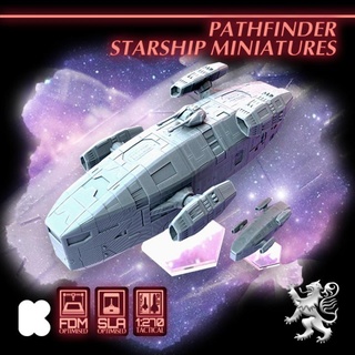 pathfinder starship miniatures 2nd dynasty Tabletop Characters & Creatures Sci-Fi Universe Vehicles Machines stl future sci-fi ship space star vessel scifi wars fiction combat tactical traveller traveler 1 270 3d print model - Mito3D