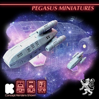 pegasus starship miniatures 2nd dynasty Tabletop Characters & Creatures Sci-Fi Universe Vehicles Machines stl future sci-fi science ship space star vessel scifi wars fiction combat chimera tactical traveller stargrave traveler 1 270 3d print model - Mito3D