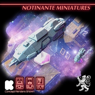 notinante spaceship miniatures 2nd dynasty Tabletop Characters & Creatures Sci-Fi Universe Vehicles Machines stl sci-fi science ship space star vessel scifi wars fiction tabletop starship combat tactical traveller stargrave traveler 1 270 3d print model - Mito3D