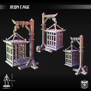 iron cage dungeon dog Tabletop 3D Printable Terrain Fantasy chain environment mini rpg terrain wargaming miniature dungeonsanddragons tabletop dnd prison ttrpg dsa dungeondog dungeondogminiatures dasschwarzeauge 3d print model - Mito3D