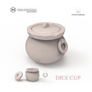 cauldron dice cup gracewindale mini scenery Home & Garden Homeware Storage and boxes Tabletop accessories box container decoration halloween pot prop spices spooky terrain props miniature witch jar tabletop diorama d&d 28mm dnd 32mm hag witchcraft dicecup 3d print model - Mito3D