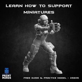free supporting guide practice model print minis Tabletop accessories female fighter hero sci-fi character military spy dieselpunk troop 3d print model - Mito3D