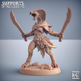 nagarot Thralls modular maneater nagarots artesão guilda dragões masmorras fantasia mini rpg miniatura serpente tampo mesa jogo guerra dnd naga ttrpg unidades pré suportado apoiado apóia 3d print model - Mito3D