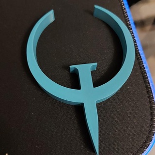 quake logo jejprochyjaplace Fan Art Home & Garden Homeware Ornaments computer game old video shooter id software fps 3d print model - Mito3D
