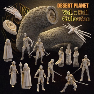 desert planet vol 1 presupported grinning god Tabletop Characters & Creatures Sci-Fi Universe print collection dragon fantasy wind sand lord scifi fiction grey dnd 5e gaetan 3d print model - Mito3D