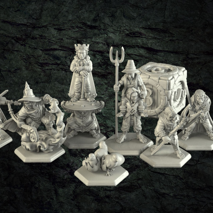 rude tombo 4 crosslances tampo mesa personagens criaturas fantasia universo loja 3D imprimível terreno borda xadrez dados Magia rato jogo tabuleiro hobbit equipe regras Skaven halfling galinha 3D print model - Mito3D