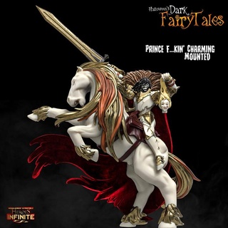 prince f kin' charming mounted heroes infinite Tabletop Characters & Creatures Fantasy Universe fantasy mini model rpg miniature alice boardgame base role tabletop wargame dungeon d&d warriors pathfinder heroines ragingheroes uepic 3d print model - Mito3D
