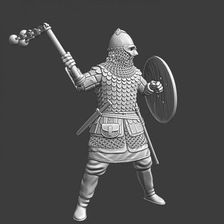 russian medieval warrior flail northern crusades miniatures Tabletop Characters & Creatures Historical Universe Store 3d print battle guard knight model wargaming alexander modelling tabletop elite 28mm rus novgorod 1242 icebattle 3d print model - Mito3D