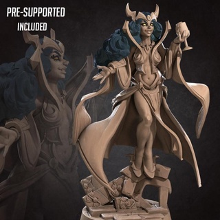 vampire sorceress bite bullet Tabletop Characters & Creatures Fantasy Universe Store bat cup lady blood wizard miniature mage boardgame base tabletop dnd vampires pateon 3d print model - Mito3D