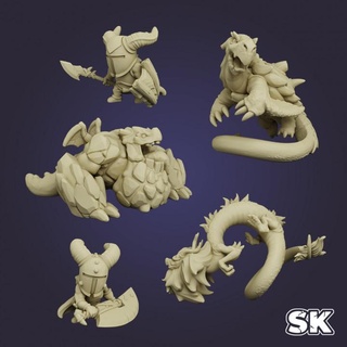 element dragons stoneking Tabletop Characters & Creatures Fantasy Universe Store dragon fantasy ocean air elder slayer dungeon dnd magma 3d print model - Mito3D