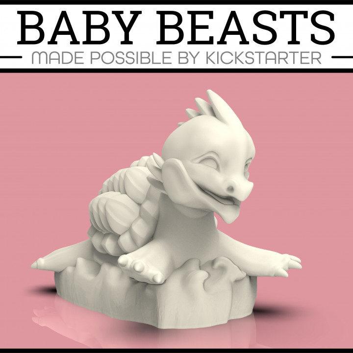 Dragão tartaruga mia ok tampo mesa personagens criaturas fantasia universo bebê fofa dragões masmorras dnd bestas 3D print model - Mito3D