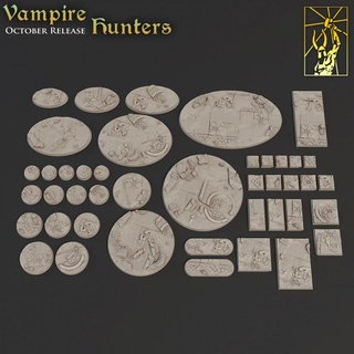 titanforge miniatures - vampire hunters base set titan forge Tabletop accessories Store bases 3d print model - Mito3D