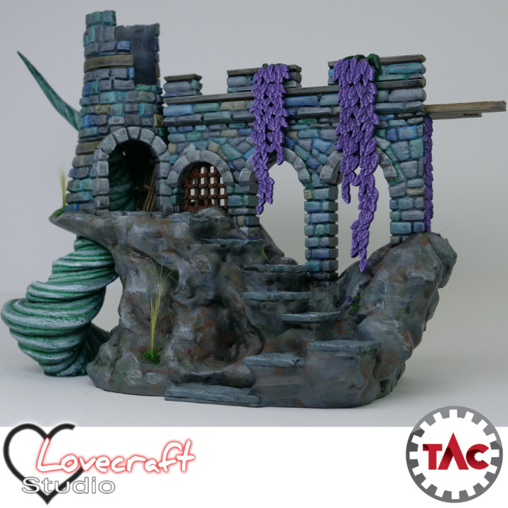 fortaleza mara tac junio exclusivo diorama iain lovecraft Tienda mesa 3D imprimible terreno fantasía 3D print model - Mito3D
