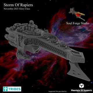 storm rapiers soul forge studio Tabletop Characters & Creatures Sci-Fi Universe Vehicles Machines Store gloryclass 3d print model - Mito3D