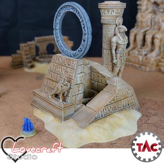 Porta entrada Deuses tac Julho exclusivo diorama iain lovecraft loja tampo mesa 3D imprimível terreno fantasia pirâmide portão stargate 3d print model - Mito3D