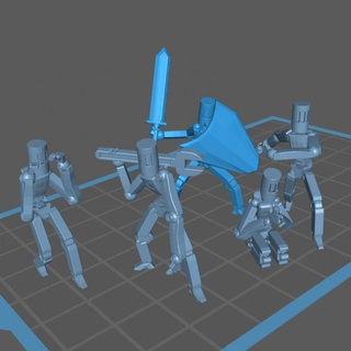warforged evan rance Tabletop Characters & Creatures Sci-Fi Universe fantasy mini monk robot shield sword warrior wrench scifi robots dnd ttrpg ttg 3d print model - Mito3D
