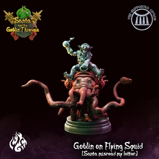 flying squid goblin bomber crippled god foundry Tabletop Characters & Creatures Sci-Fi Universe Store christmas fantasy monster rpg santa villain patreon holiday krampus dnd cgf 3d print model - Mito3D