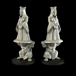 halfling queen crosslances Tabletop Characters & Creatures Fantasy Universe Store chess fantasy fun girl war warhammer warrior thrones boardgame tabletop asterix wargame patreon presupported ninthage oldhammer chitubox 3d print model - Mito3D