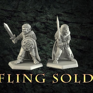 halfling soldier crosslances Tabletop Characters & Creatures Fantasy Universe Store fantasy man warhammer warrior boardgame age tabletop wargame warriors presupported starplayer ninthage oldhammer ninth grenadier chitubox 3d print model - Mito3D
