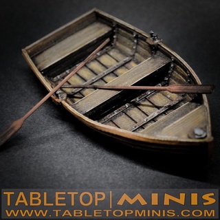 row boat tabletopminis  Tabletop Tabletop Vehicles & Machines Store boat float water wooden row oars  3d print model - Mito3D