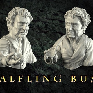 halfling bust crosslances Tabletop Characters & Creatures Fantasy Universe Store Fan Art Busts big collection scale smoke smoking pipe paint bilbo presupported baggins chitubox dettailed busta 3d print model - Mito3D