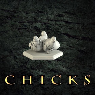 chicks crosslances Tabletop Characters & Creatures Fantasy Universe Store animal bird eggs little boardgame tabletop chicken hen presupported chitubox crsslances 3d print model - Mito3D