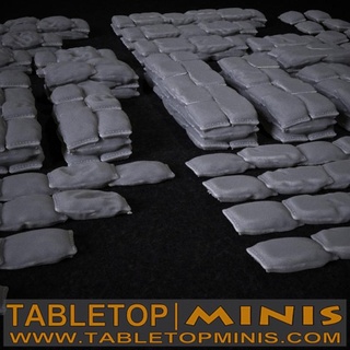 sable Sacs tableminis table 3D imprimable terrain sac guerre wargaming ww2 sacs paysage barrière bunker casemate 3d print model - Mito3D