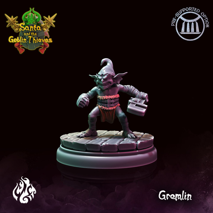 Gremlin aleijado Deus fundição casa jardim festividades Natal tampo mesa personagens criaturas fantasia universo loja goblin lacaio monstro rpg papai noel vilão patreon feriado Krampus dnd cgf 3D print model - Mito3D