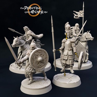 modular ridermercia earls guards - presupported printing goes ever Tabletop Characters & Creatures Fantasy Universe Store accessory fantasy fighter head knight mini viking wargaming warhammer warrior weapon customizable horse miniature lotr base norse tabletop cavalry rider pieces customizer 28mm dnd bits configure mounted cloak frostgrave skirmish personalize 5e norman pre-supported saxon 3d print model - Mito3D