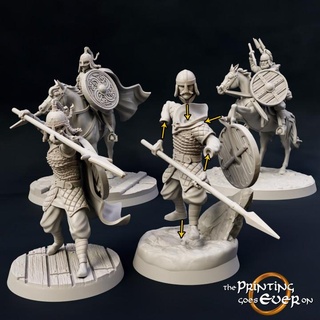 modular ridermercia spearmen - presupported printing goes ever Tabletop Characters & Creatures Fantasy Universe Store accessory fantasy fighter head knight mini viking wargaming warhammer warrior weapon customizable horse miniature lotr base norse tabletop cavalry rider pieces customizer 28mm dnd bits configure mounted cloak frostgrave skirmish personalize 5e norman pre-supported saxon 3d print model - Mito3D