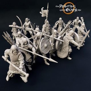 modular ridermercia footmen - presupported printing goes ever Tabletop Characters & Creatures Fantasy Universe Store accessory fantasy fighter head mini viking wargaming warhammer warrior weapon customizable miniature lotr base norse tabletop pieces customizer 28mm dnd bits configure cloak frostgrave skirmish personalize 5e norman pre-supported saxon 3d print model - Mito3D