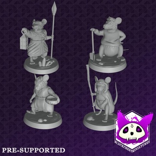 mouseling cittadini blackcrest miniature tavolo personaggi creature fantasia universo negozio dungeon rpg miniatura diorama supporti bundle ttrpg presupposto supportato blackcrestminiatures 3d print model - Mito3D