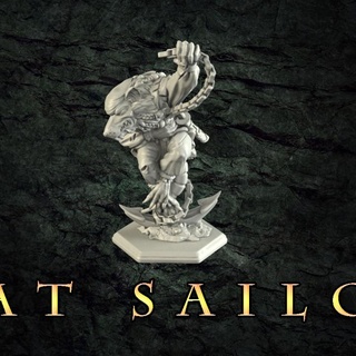 rat sailor crosslances Tabletop Characters & Creatures Fantasy Universe Store chain fantasy monster pirate sea warhammer age aggressive warmachine warriors hordes skaven presupported ninthage ninth chitubox ratratmen 3d print model - Mito3D