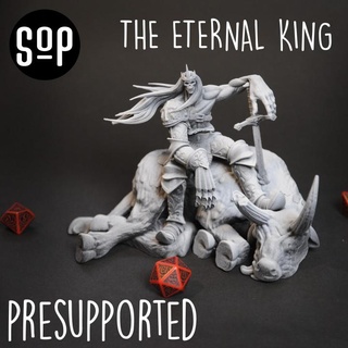 eternal king soppinet Tabletop Characters & Creatures Fantasy Universe Store armor beast dragons dungeons knight monster undead large dead presupported 3d print model - Mito3D