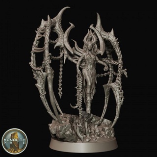 cynde minyatür monolit sanatlar masaüstü karakterler yaratıklar fantezi Evren iblis Zincir korku kafatası örümcek boynuz succubus ruhlar dnd 3d print model - Mito3D