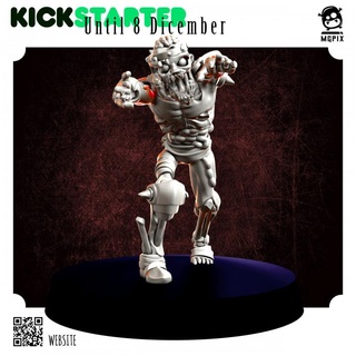 zombie damned west cross mgpix Tabletop Characters & Creatures Sci-Fi Universe Store fantasy football skeleton undead miniature tabletop dnd team runner gw 3d print model - Mito3D