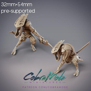 ninja nemesis 2-pack pre-supported cobramode Tabletop Characters & Creatures Fantasy Universe Store enemy mob supported footclan 3d print model - Mito3D