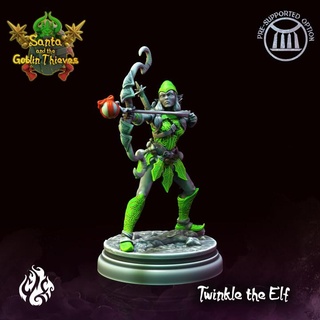 twinkle elf crippled god foundry Home & Garden Festivities Christmas Tabletop Characters Creatures Fantasy Universe Store christmas archer fantasy goblin hero rpg santa holidays patreon krampus dnd cgf 3d print model - Mito3D