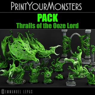 thralls ooze lord pack printyourmonsters Tabletop Characters & Creatures Fantasy Universe Store print monster set monsters thrall bundle emmanuel lepas 3d print model - Mito3D