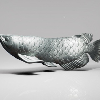 arowana f'solo  Home & Garden Homeware Ornaments Toys & Games Animal & Creature Figures 3d print art dragon fish arowana  3d print model - Mito3D