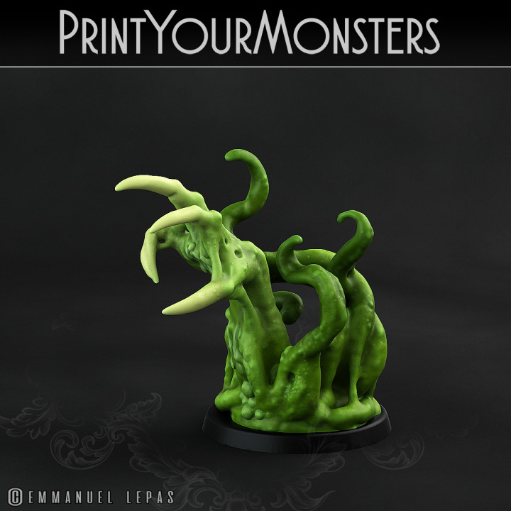 corrompre griffe limon imprimervos monstres table personnages créatures fantaisie univers impression monstre soutien résine suinter vase Patreon Emmanuel tribu prise charge 3D print model - Mito3D