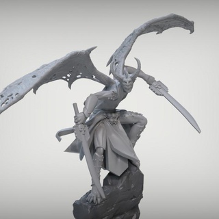 melek kalabalık minyatürler masaüstü karakterler yaratıklar fantezi Evren mağaza iblis Warhammer kötü kaos w40k Khorne prensi demon prince 3d print model - Mito3D