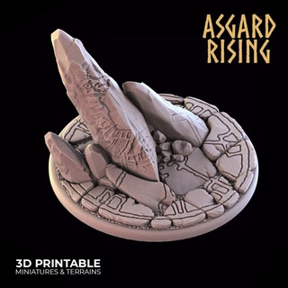 uralt Ruinen 1 runden Basen 60mm vorausgesetzt asgard steigend Miniaturen Geschäft Base 60 3d print model - Mito3D
