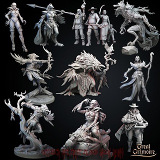 blood moon rising great grimoire  Tabletop Tabletop Characters & Creatures Fantasy Universe Tabletop Tabletop Characters & Creatures hunter birdman octoberrelese vampgirl  3d print model - Mito3D