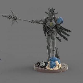 female necro overlord mcguild Tabletop Characters & Creatures Sci-Fi Universe Store 40k figure sci-fi space undead warhammer miniature lord tabletop wargame immortal dnd wh40k necron grimdark rule63 3d print model - Mito3D