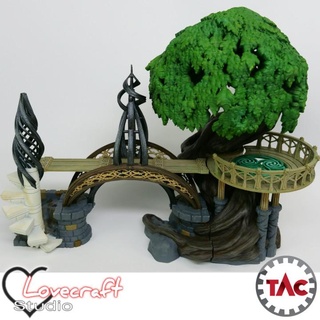enders reloj tac mayo exclusivo diorama iain lovecraft Tienda mesa 3D imprimible terreno fantasía bosque árbol puente elfo Feywood anciano 3d print model - Mito3D